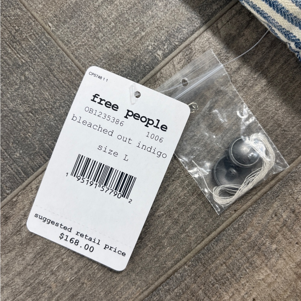 Free People Bleached Out Indigo Button Down Jacket - Picture 10 of 12